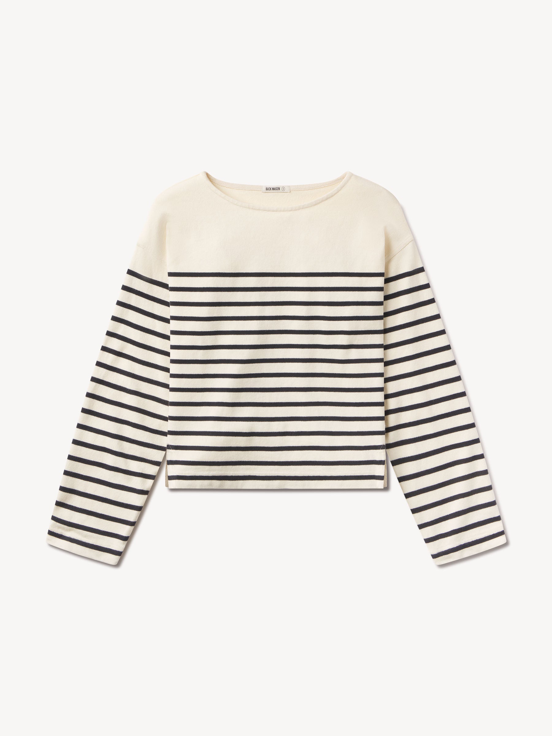 natural / dark navy stripe