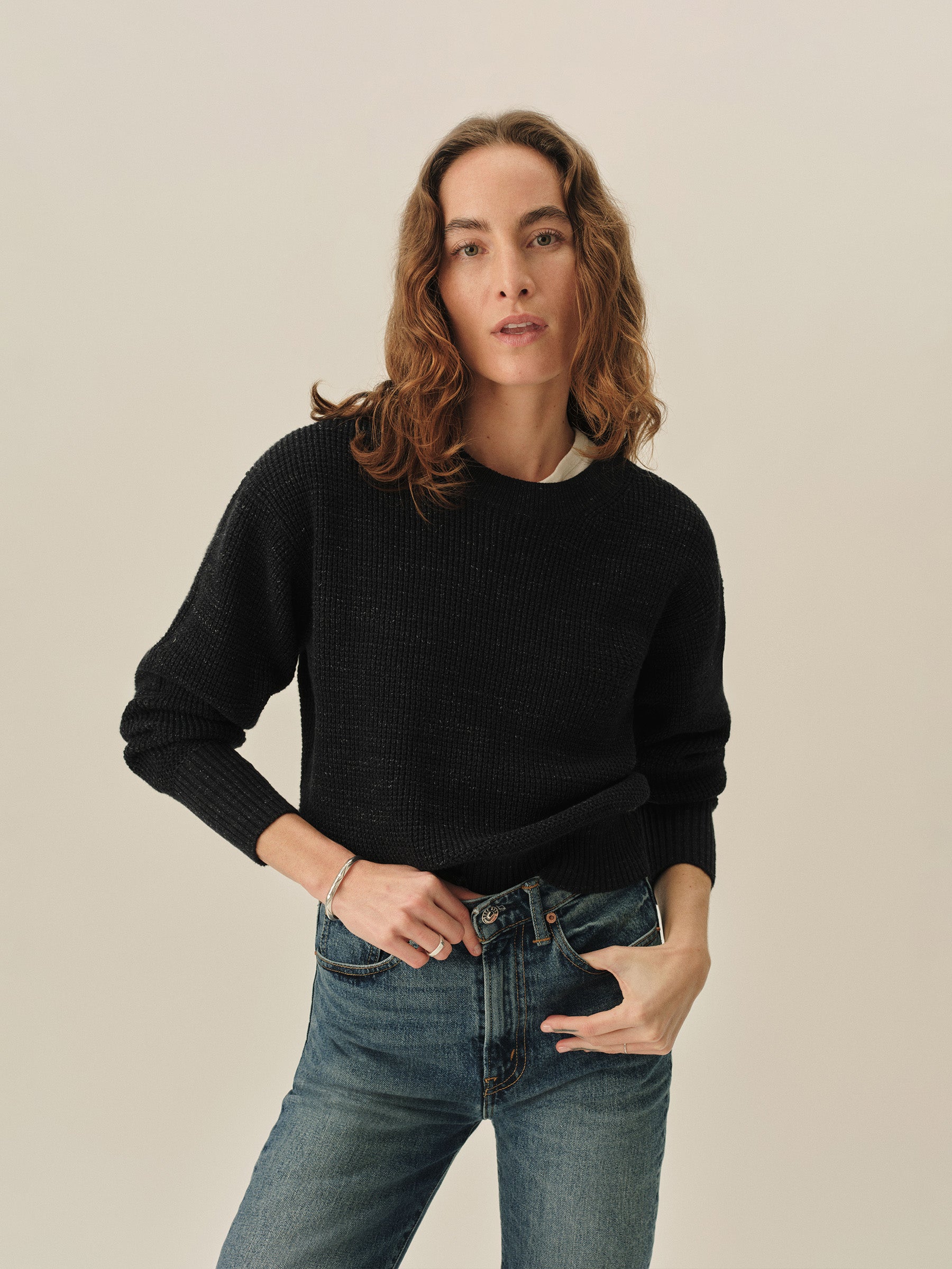 marled dark navy